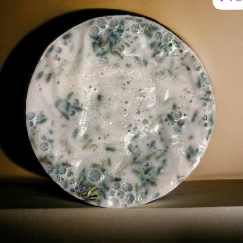 HAND CRAFTED Exfoliating Lavender Shea Butter Soap Bar -2-3 oz Trail Size